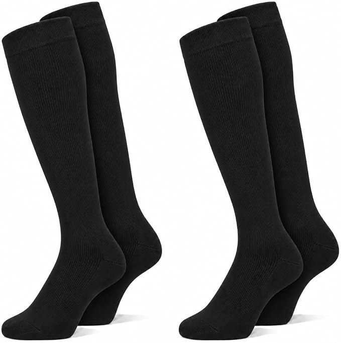 ARG Compression Flight Socks for Men & Women 2 Pairs (Blue, 6-11 UK)