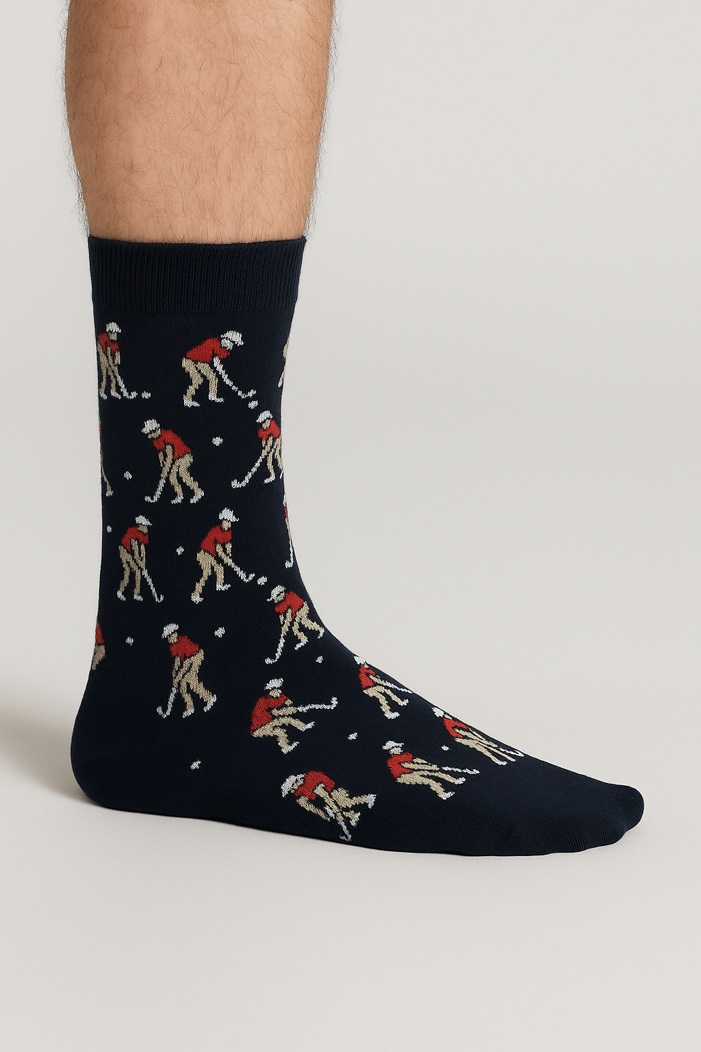 Funny Golf Socks for Men | Angry Golfer Novelty Cotton Socks | Navy Blue 1 Pair | Perfect Golf Gift, Birthday or Secret Santa | UK Size 6–11