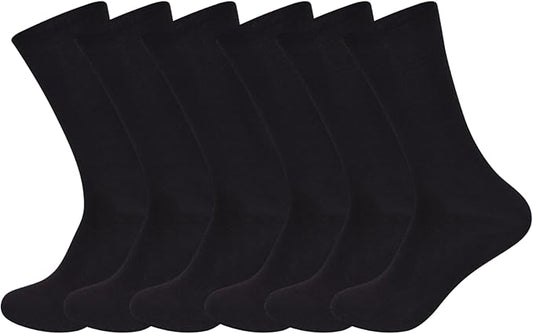 6 Pairs Non Elastic Diabetic Mens Socks Easy Grip Loose Soft Top Rich Cotton Sock Smooth Toe Seem Non Elastic Cuff 6-11 one size UK
