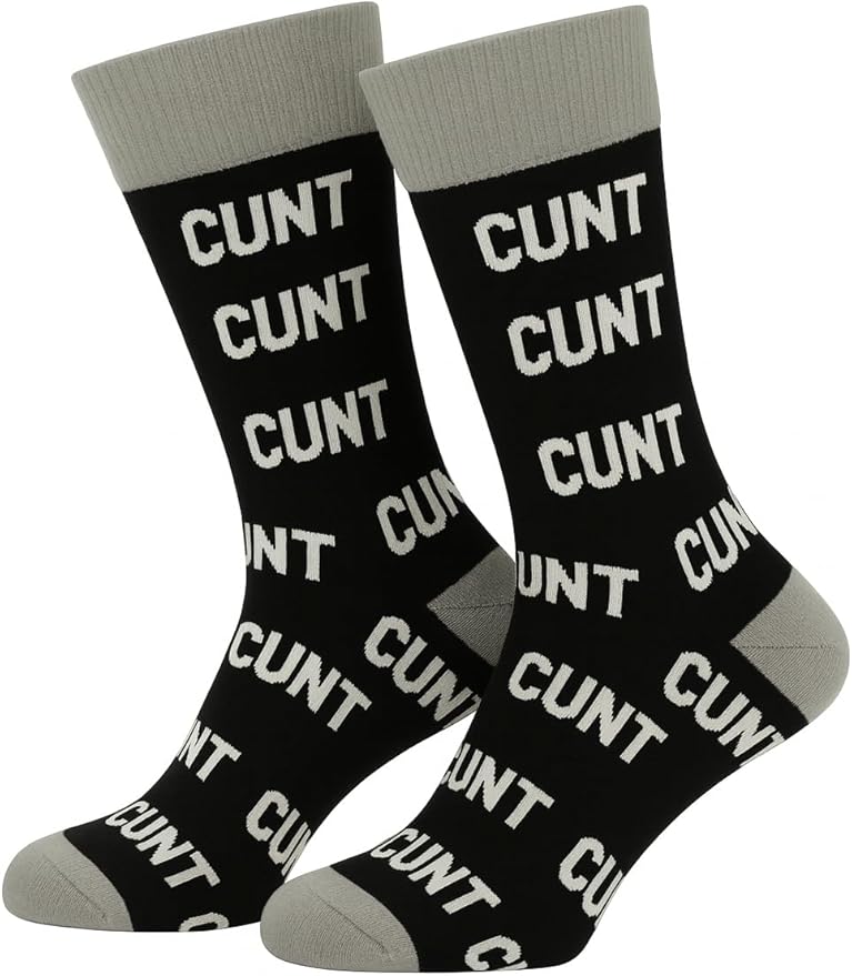 ARG CUNT Funny Socks for Men | Size 6–11 Cotton Novelty Socks | Rude Joke Gifts, Secret Santa, Stocking Fillers, Christmas Presents for Dad & Grandad