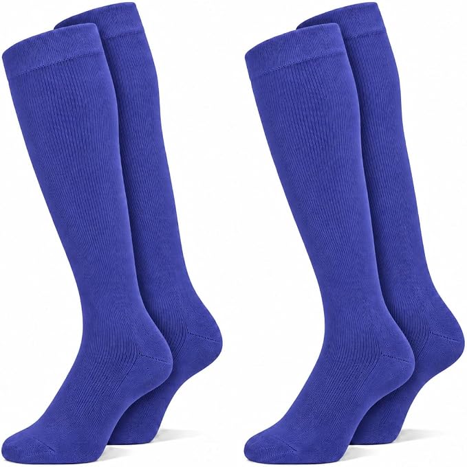 ARG Compression Flight Socks for Men & Women 2 Pairs (Blue, 6-11 UK)