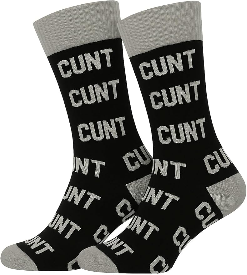 ARG CUNT Funny Socks for Men | Size 6–11 Cotton Novelty Socks | Rude Joke Gifts, Secret Santa, Stocking Fillers, Christmas Presents for Dad & Grandad