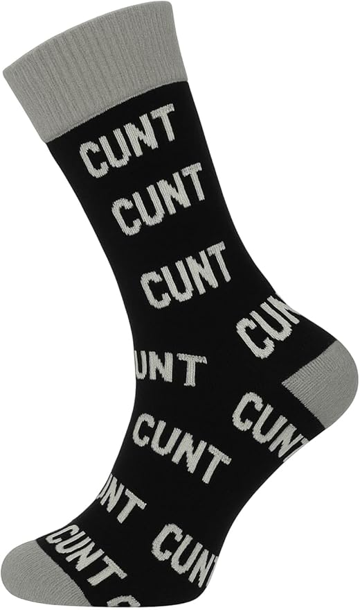 ARG CUNT Funny Socks for Men | Size 6–11 Cotton Novelty Socks | Rude Joke Gifts, Secret Santa, Stocking Fillers, Christmas Presents for Dad & Grandad