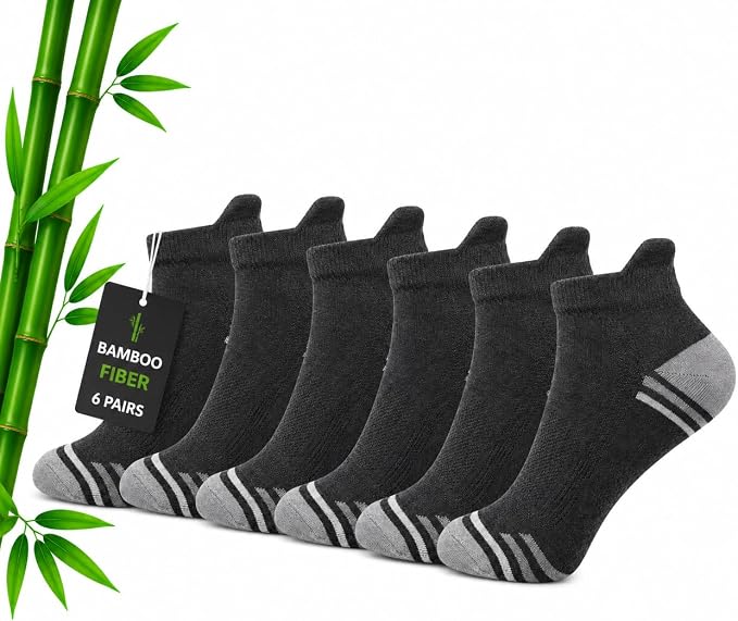 ARG Premium Women's Bamboo Ankle Socks, Cream with Pink and Purple Accents, Heart Design, Moisture Wicking, Breathable, Low Cut, 6 Pairs, UK 4-8 (UK, Numeric, 4, 8, Regular, Regular, White)