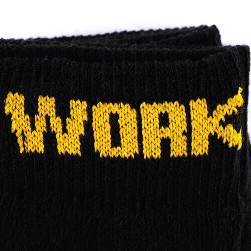 12 Pairs-Men's Work Socks Heavy Duty Black Heel hiking walking and Toe Re-inforced Fully Cushioned Thick Socks Men-Size UK 6-11